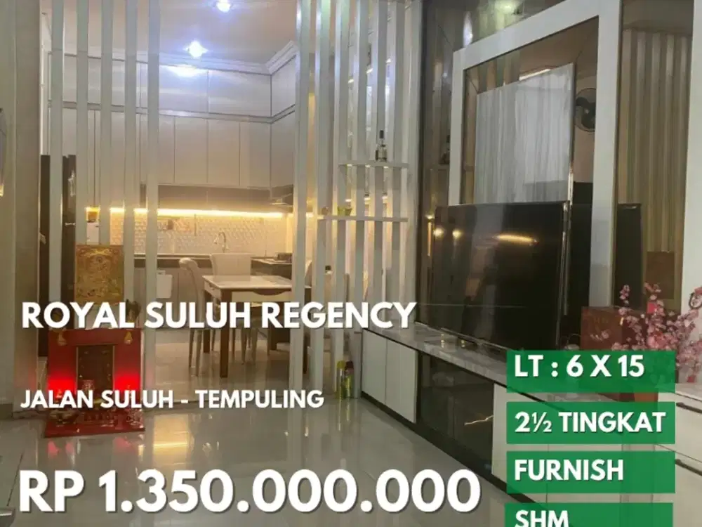 dijual furnish royal suluh regency daerah tempuling tuasan dan pancing