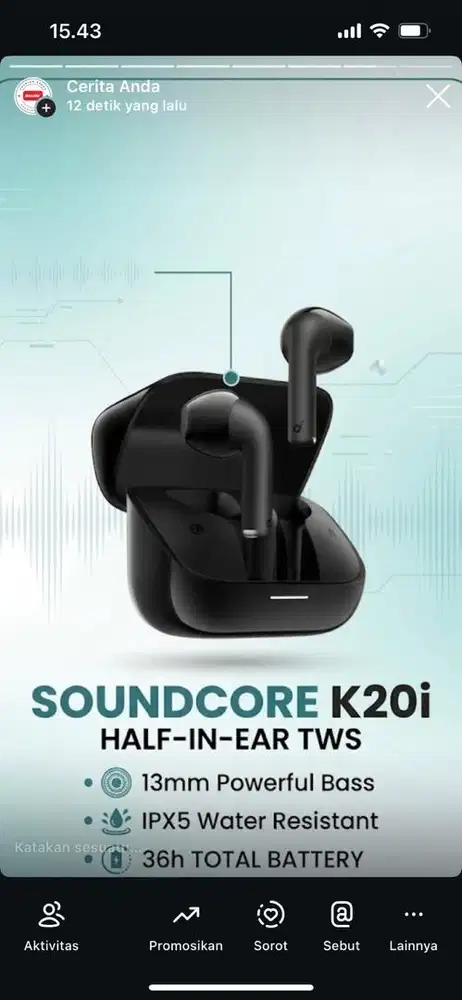 tws anker k20i bergaransi
