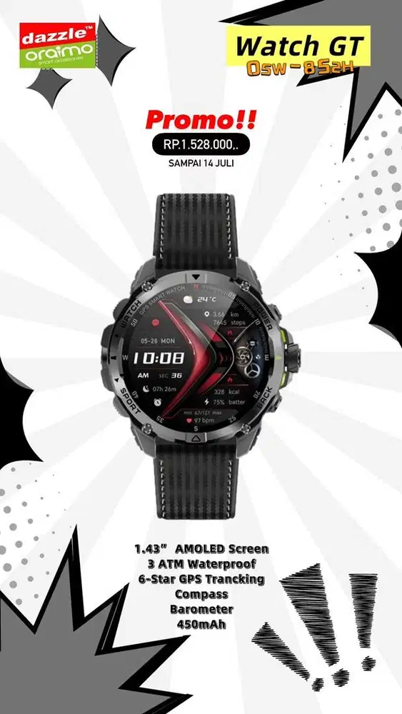 Smartwatch GPS Oraimo OSW-852H