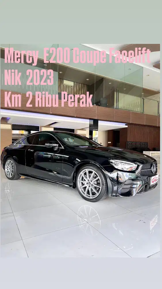 Mercy E200 Coupe Nik 2023 facelift Black on Cinnamon Siap pakai