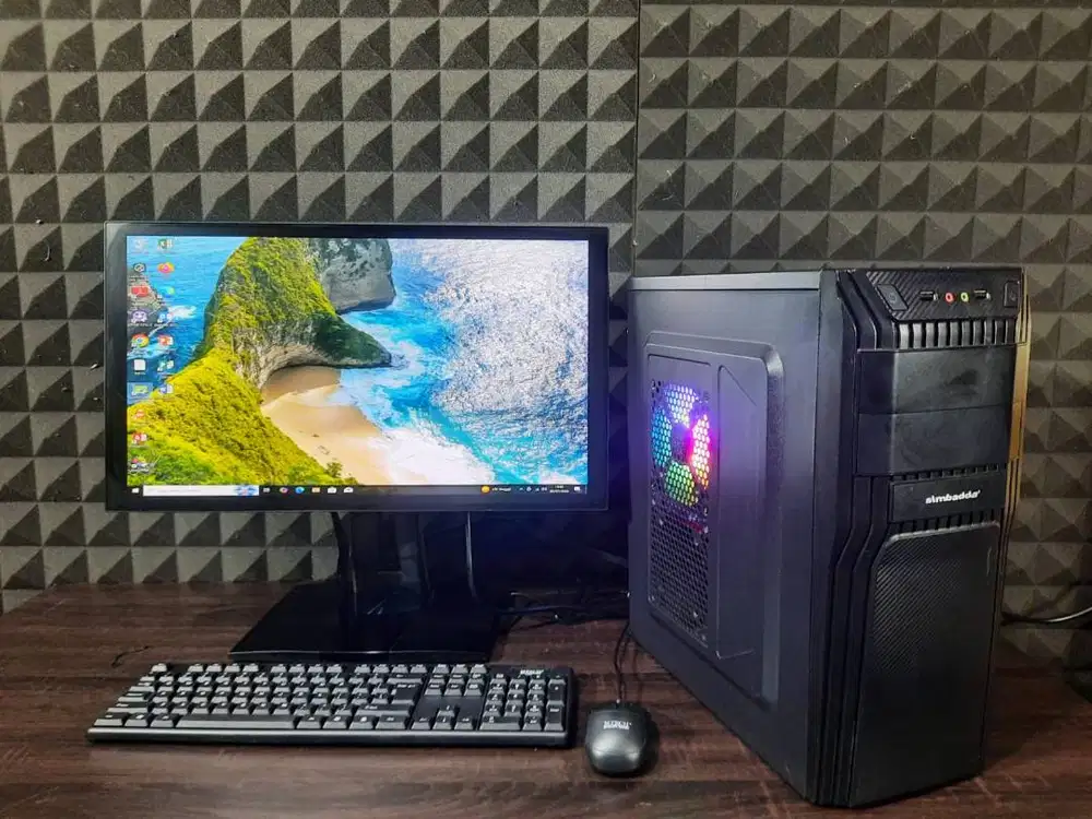 PC Gaming Core i7 RAM 16 GB Monitor 24 Frameless Fullset