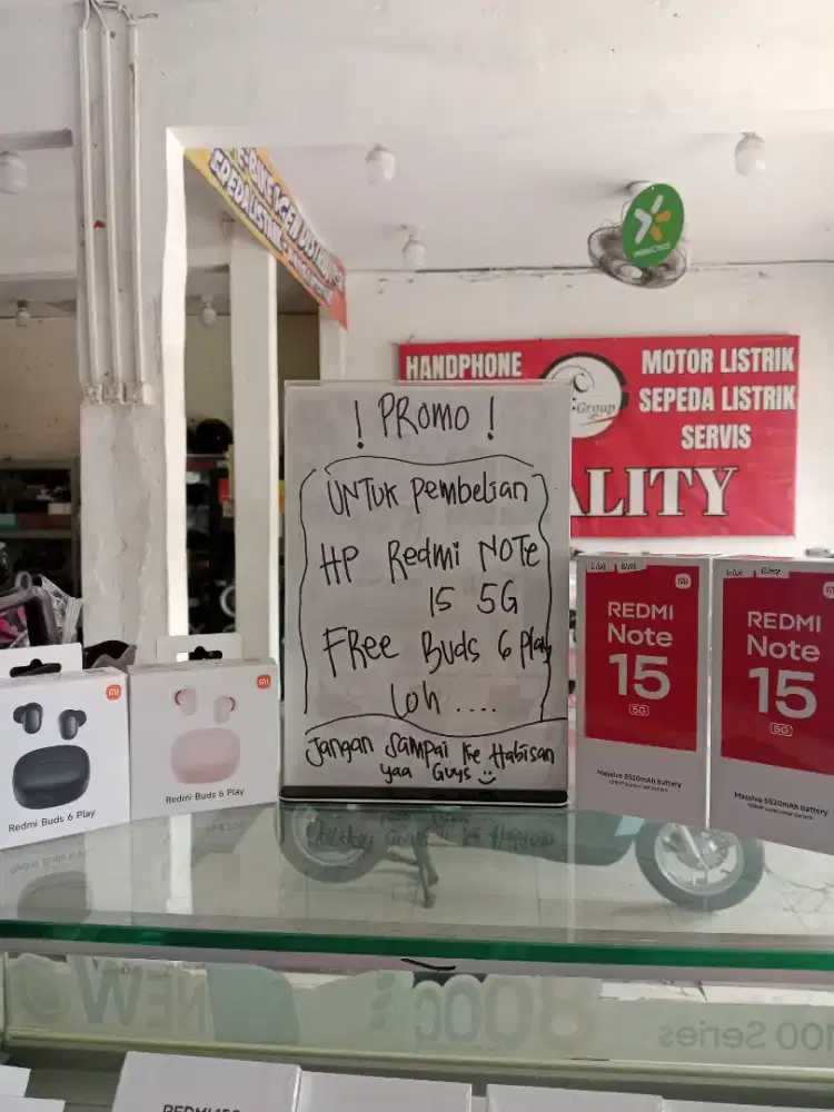Promo khusus pembelian Redmi Note 15 5G free gift Buds 6 play nihh ges