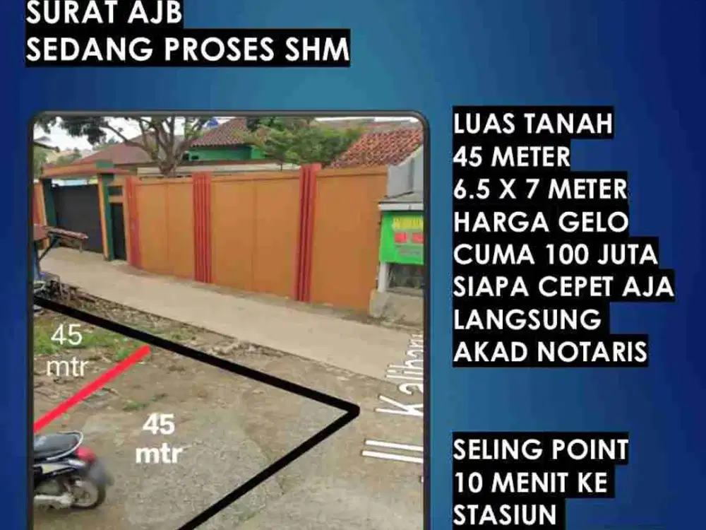 dijual tanah kavling akses mobil murah