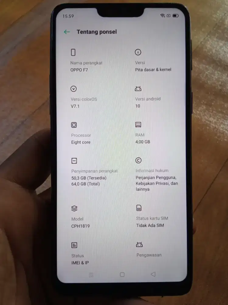 OPPO F7 4/64 BATANGAN HALAL EX PEMAKAIAN