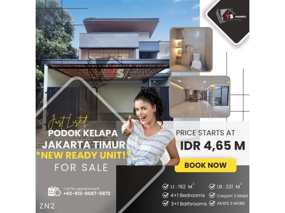 PD KELAPA DUREN SAWIT RUMAH BARU READY MODERN KONTEMPORER ZN2