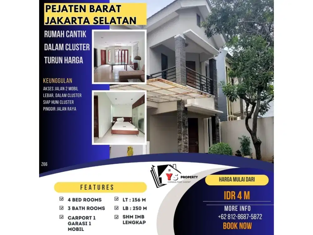 PEJATEN BARAT RUMAH SIAP HUNI DALAM CLUSTER DEKAT JALAN RAYA Z66