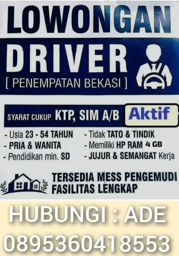 Dibutuhkan driver secepatnya