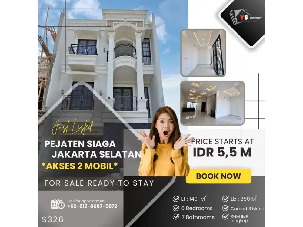 PEJATEN JAKSEL RUMAH BARU CLASSIC 3 LT READY UNIT AKSES LEBAR S326D