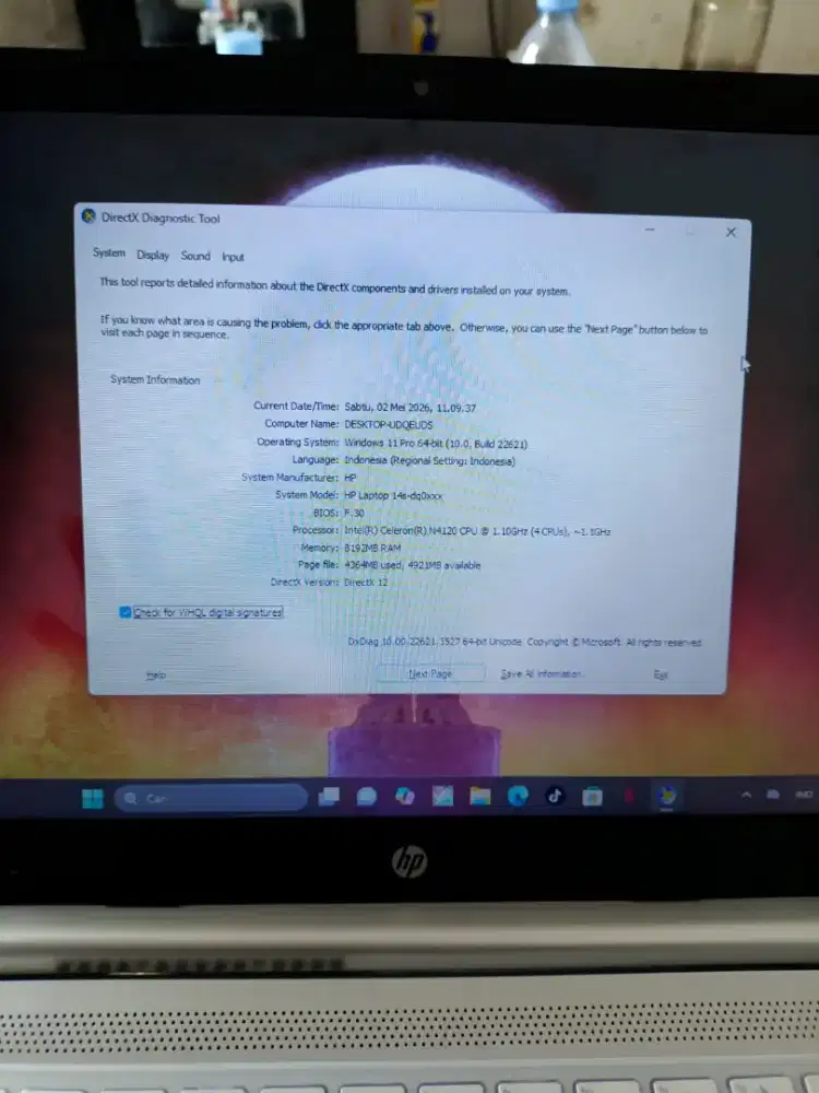 Di jual cepat laptop mulus COD menyesuaikan