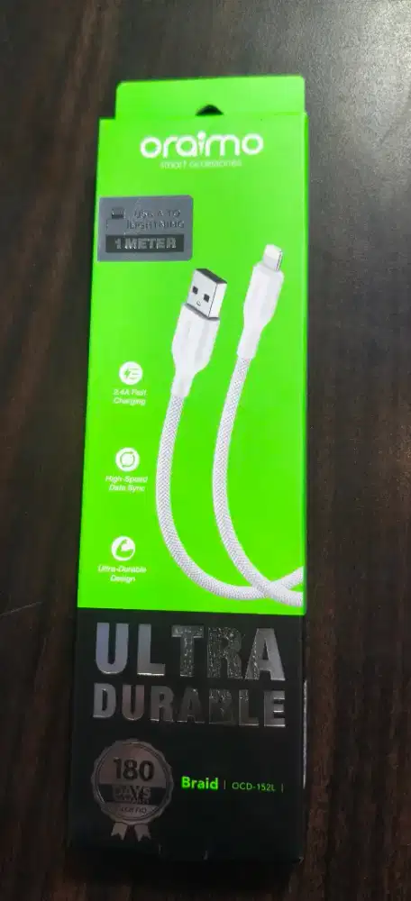 oraimo Braid OCD-152L cable 2.4A Fast Charging 1M