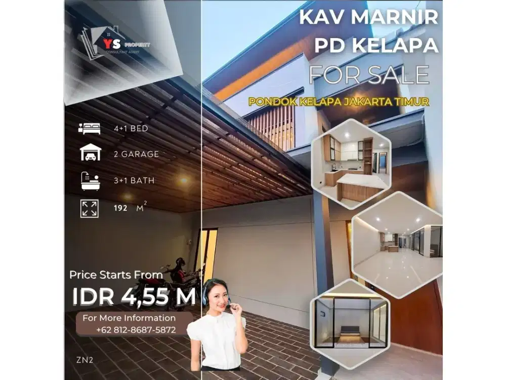 Promo! Rumah Mewah 4KT Pondok Kelapa, LT 192m², 4.55M ZN2