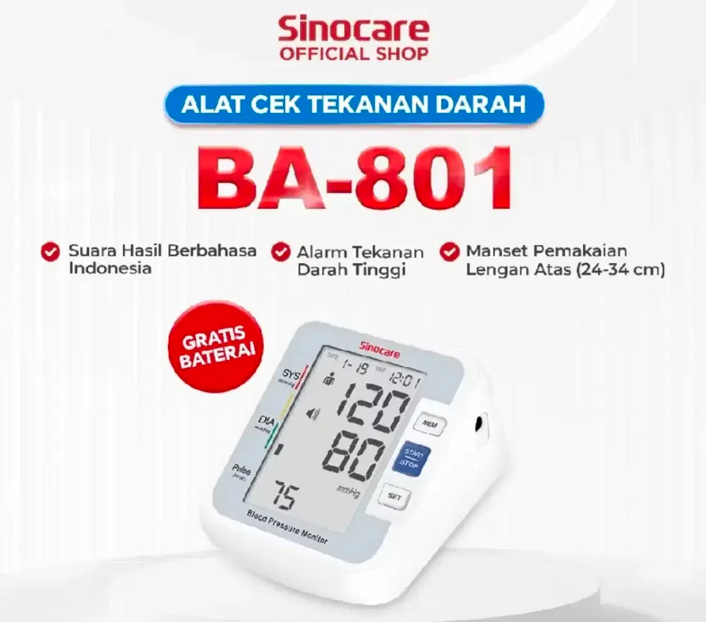Sinocare Pengukuran Tekanan Darah Otomatis