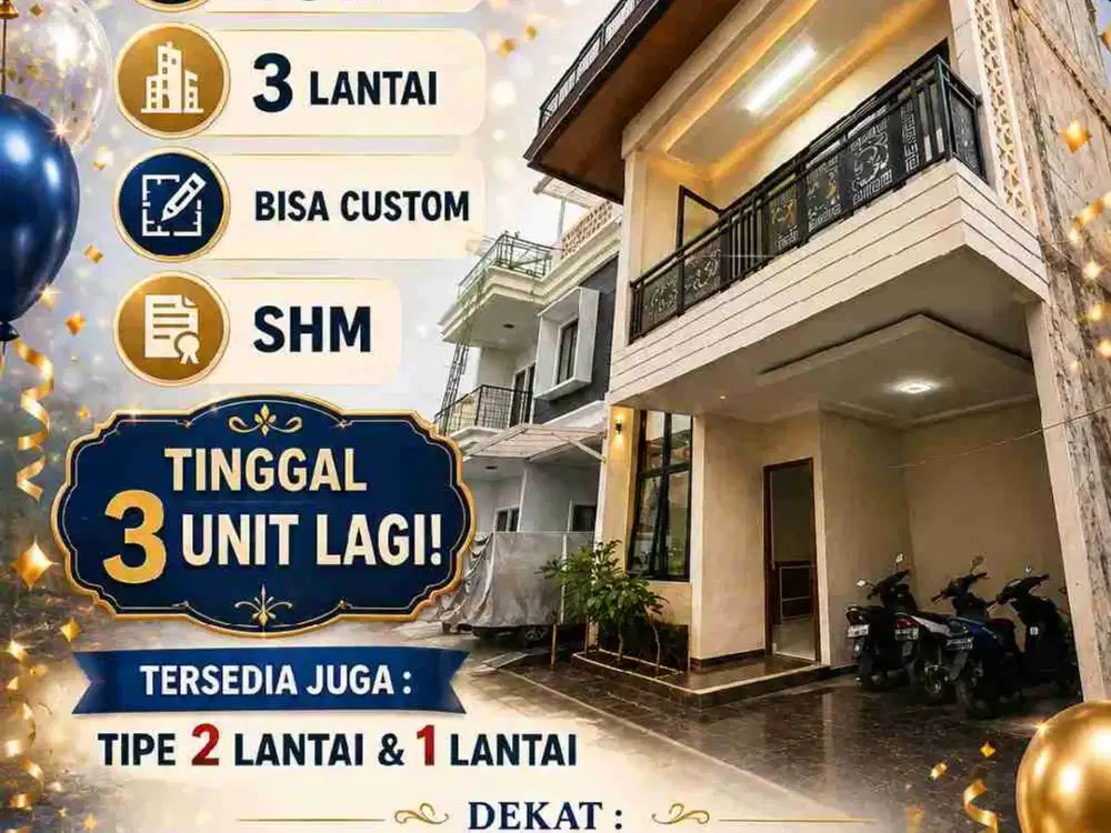 Jual Rumah Cluster Termurah 5 Kamar Tidur di Cipinang Jakarta Timur, SHM