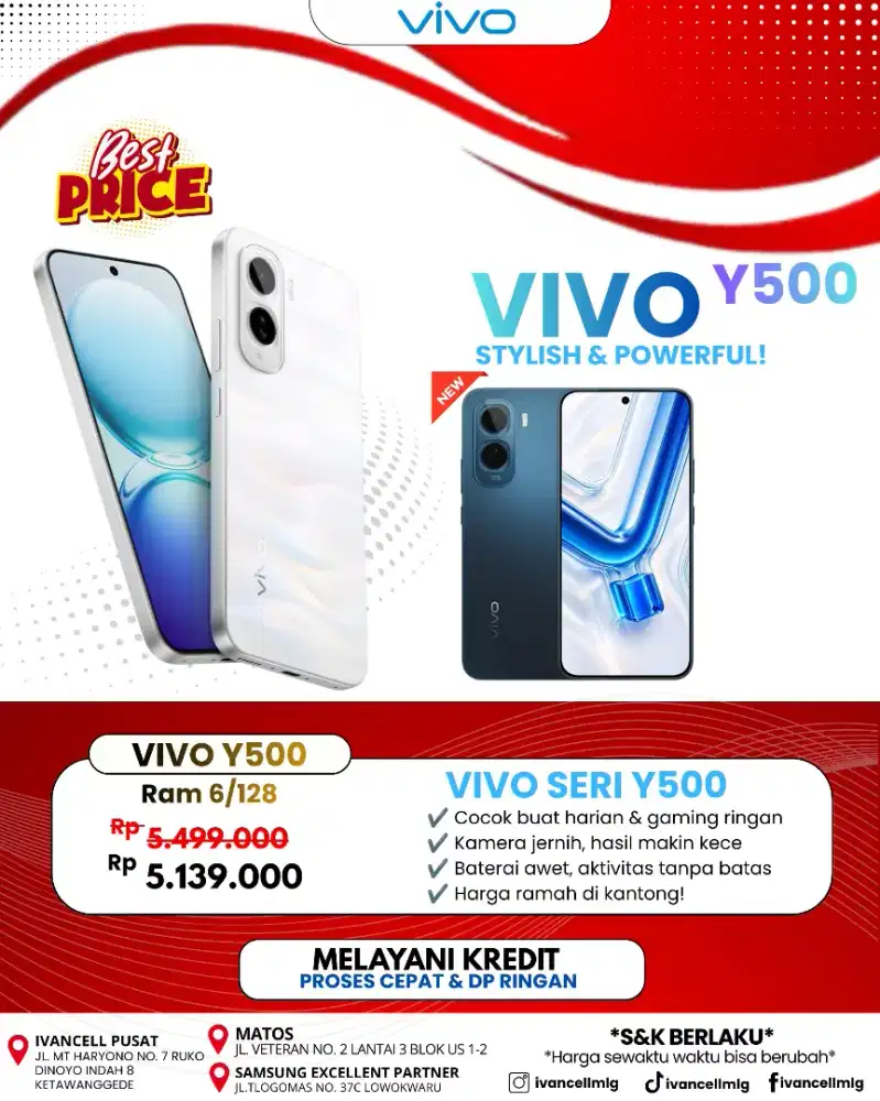 VIVO Y500 RAM12/128GB NEW 8100