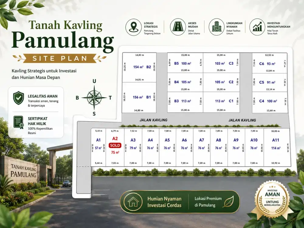 Kavling Murah SHM, 15 Menit ke Pintu Tol BSD