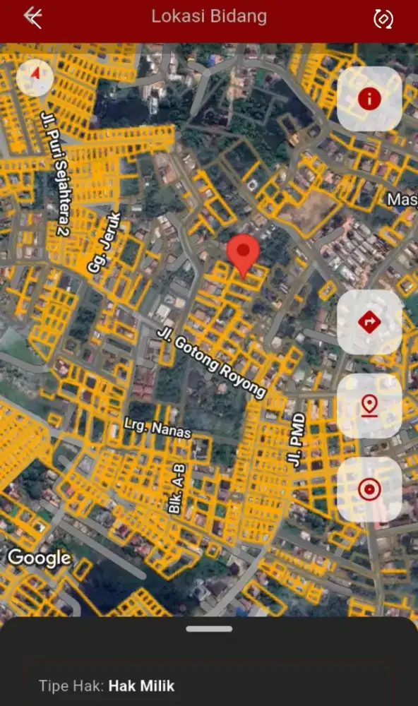Tanah luas berikut bangunan Rumah 70%