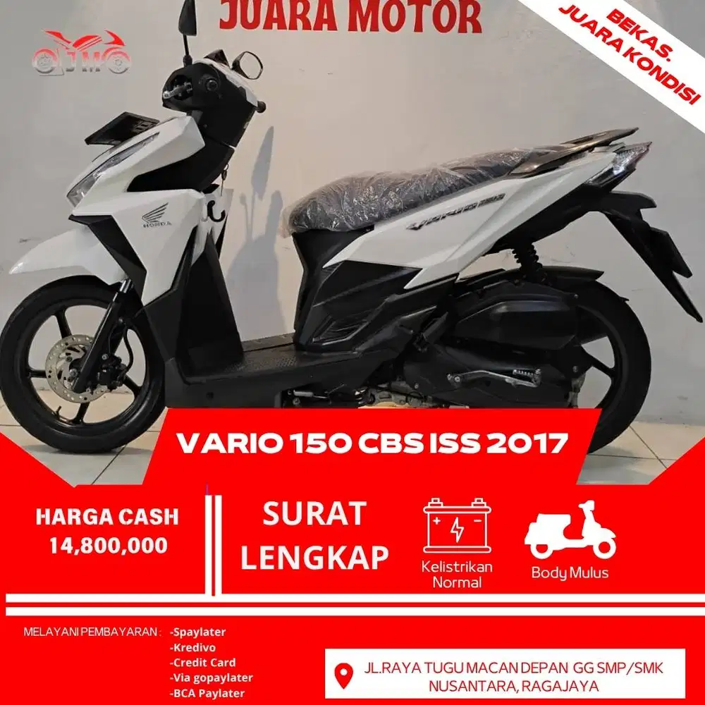 VARIO 150 CBS ISS 2017 SURAT LENGKAP MOTOR TERAWAT UNIT SIAP PAKAI