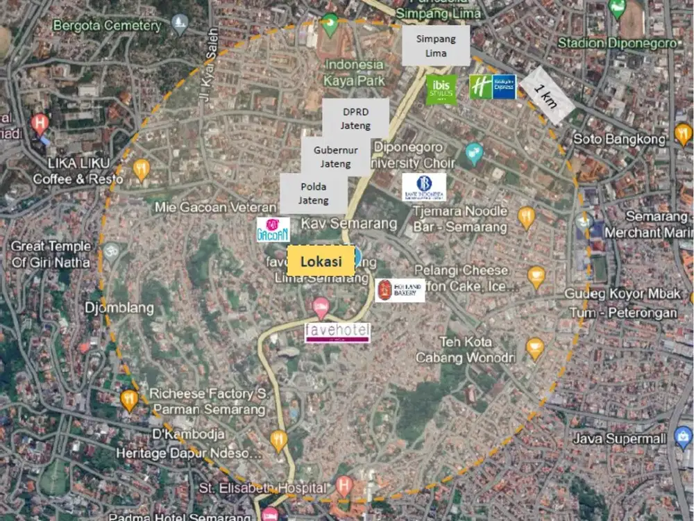 Tanah Kavling Elit Jalan Diponegoro Kota Semarang