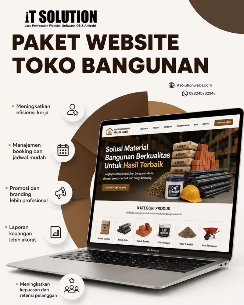 Paket Website Toko Bangunan Profesional di Surakarta