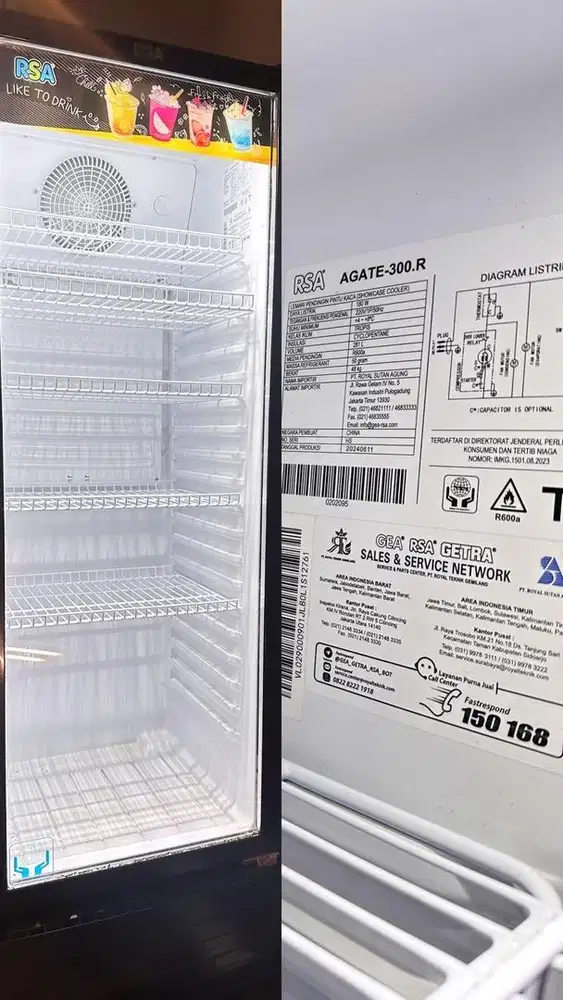 Showcase Chiller RSA Agate 300-R 281 liter