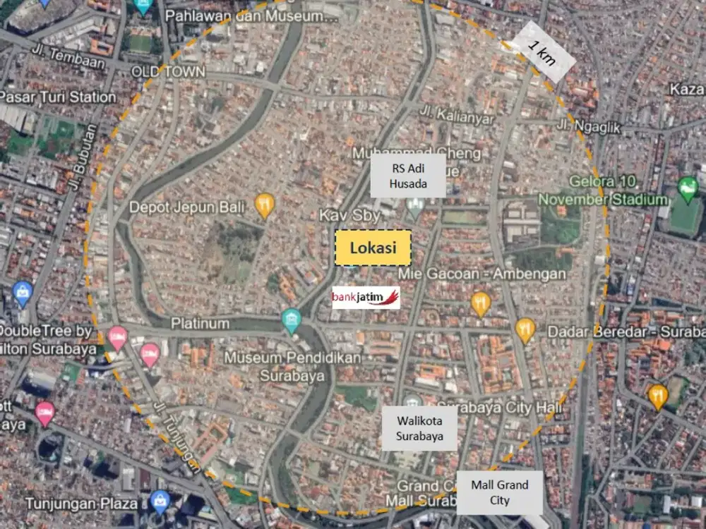 Tanah Kavling Strategis Jalan Undaan Wetan Surabaya Pusat