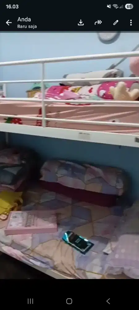 Ranjanh besi 2 tingkat putih