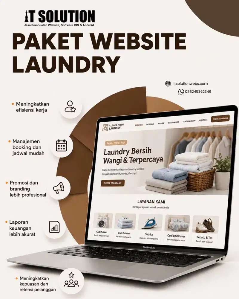 Paket Website Laundry Profesional di Malang