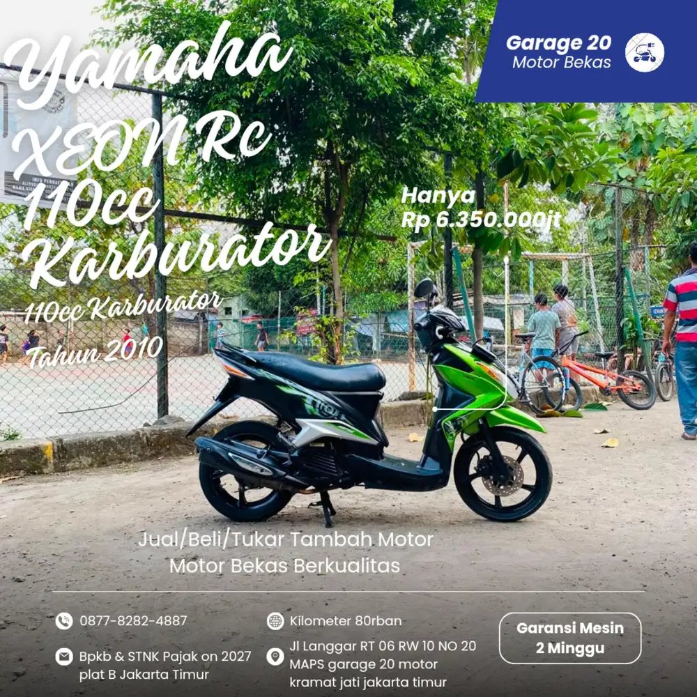 Yamaha Xeon Rc 110cc Karburator Tahun 2010 Pajak Hidup