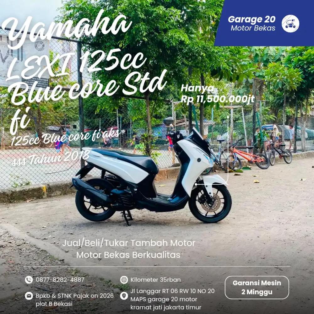 Yamaha Lexi Std 125cc Bluecore Aks SSS Tahun 2018 Pajak Hidup