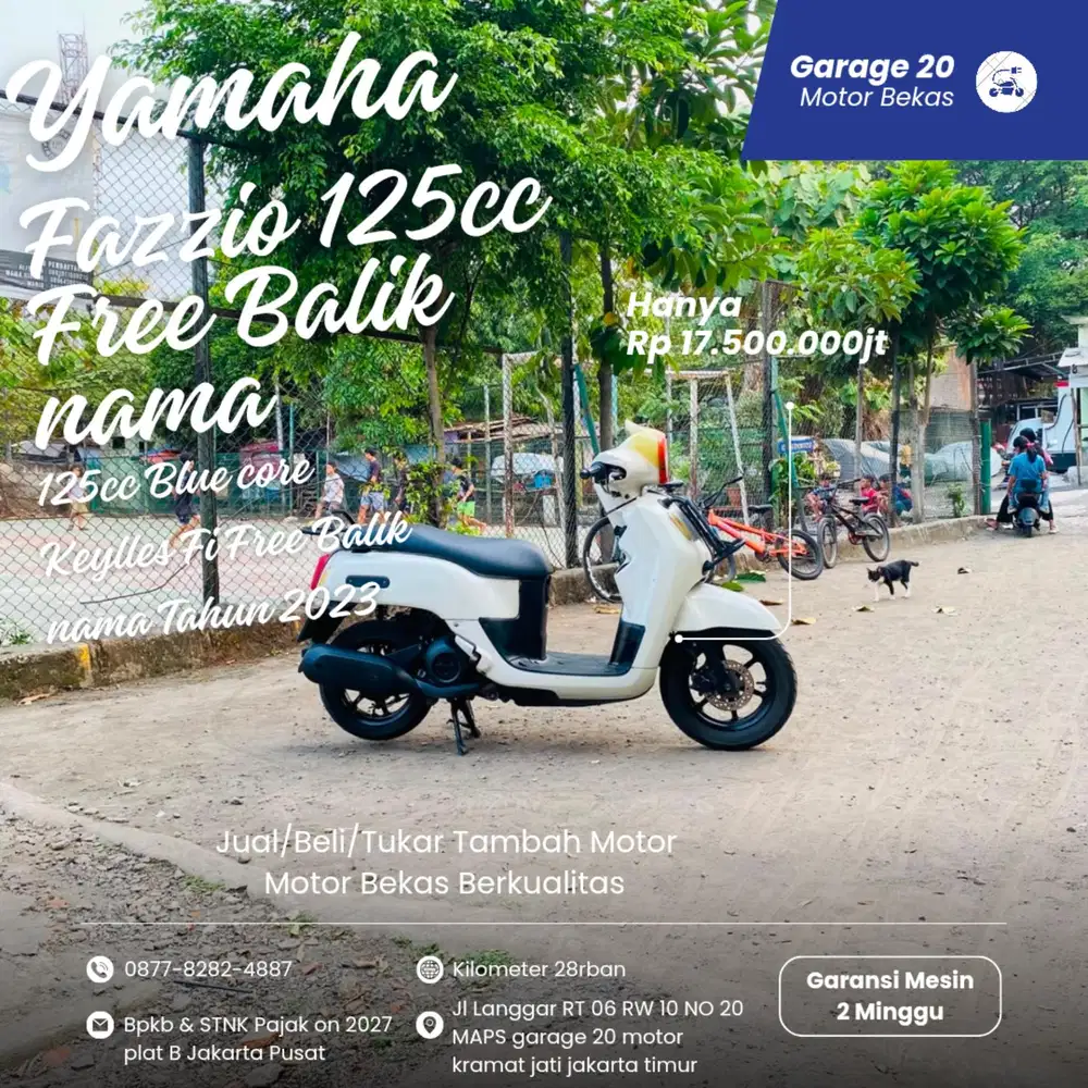 Yamaha Fazzio New 125cc Bluecore Free Balik nama Tahun 2023 Pajak On