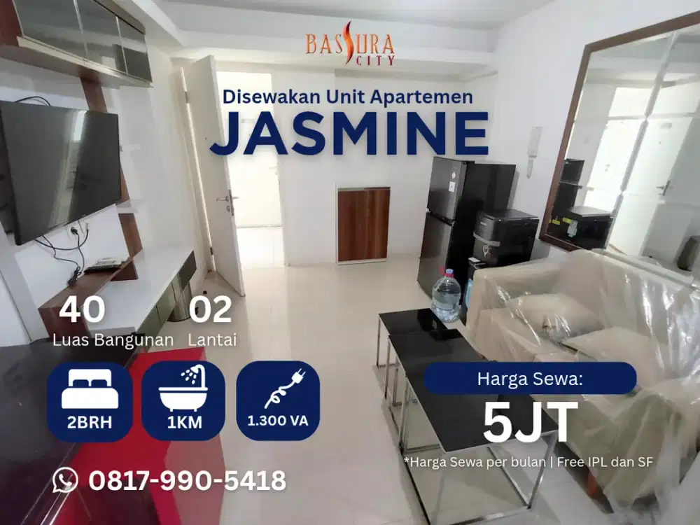 Sewa 2BR hook furnished apartemen Bassura City tower Jasmine