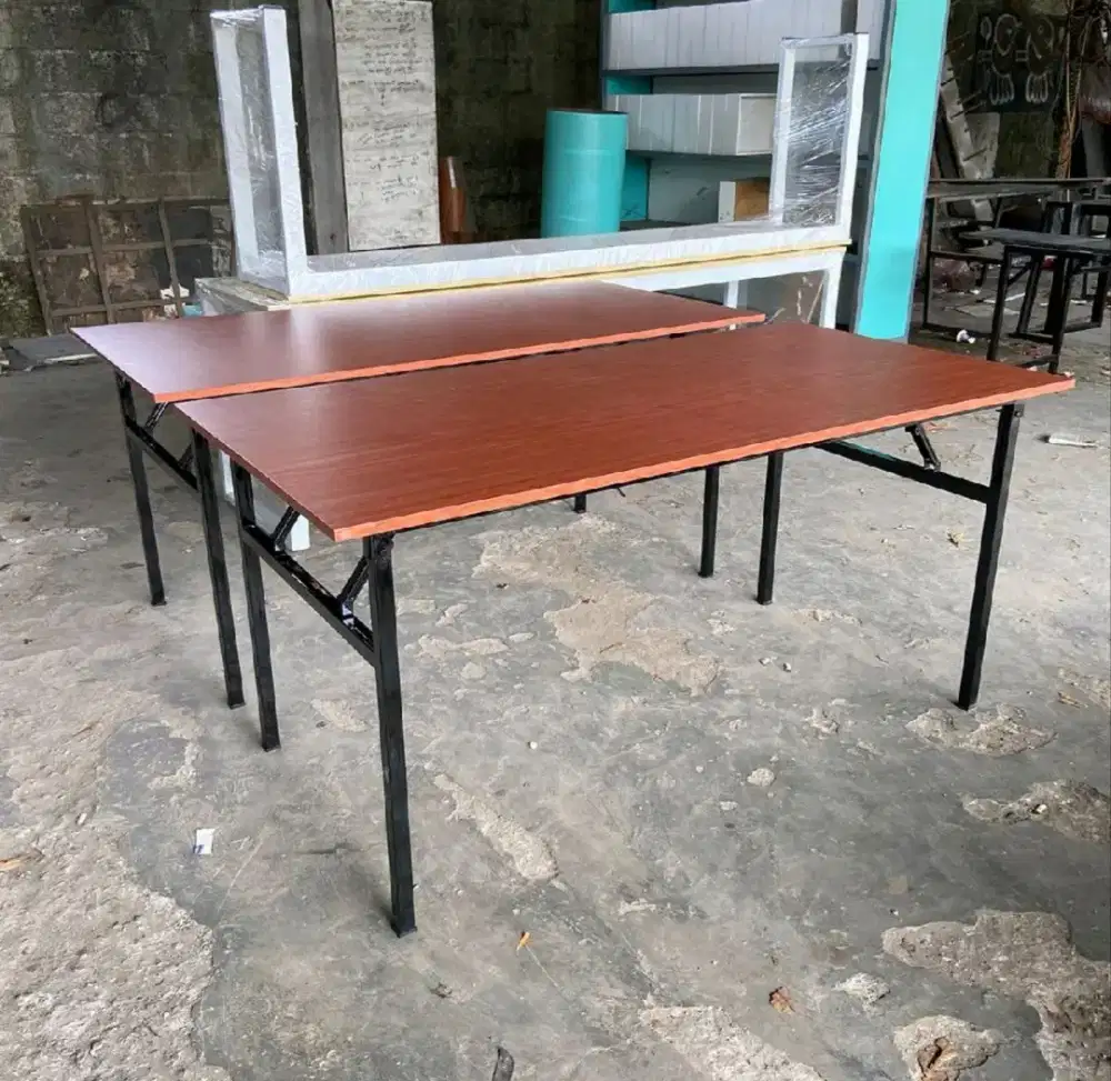 Meja catering dan bazar meja lipat koper IBM semi permanen