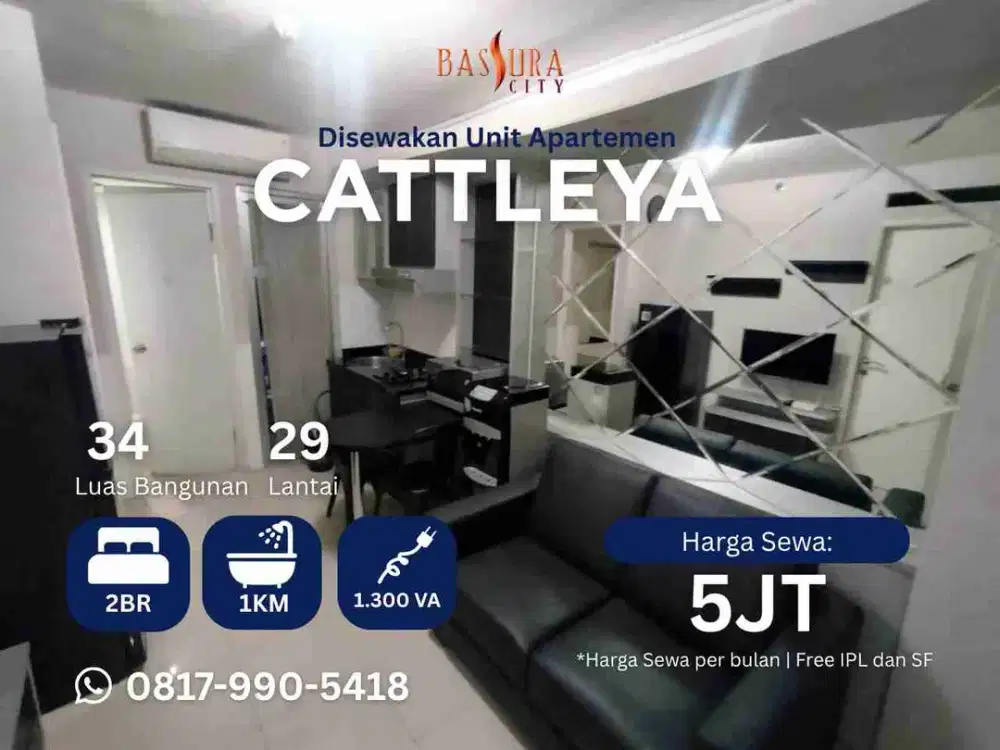 Sewa 2BR Furnished atas mall apartemen Bassura City tower C