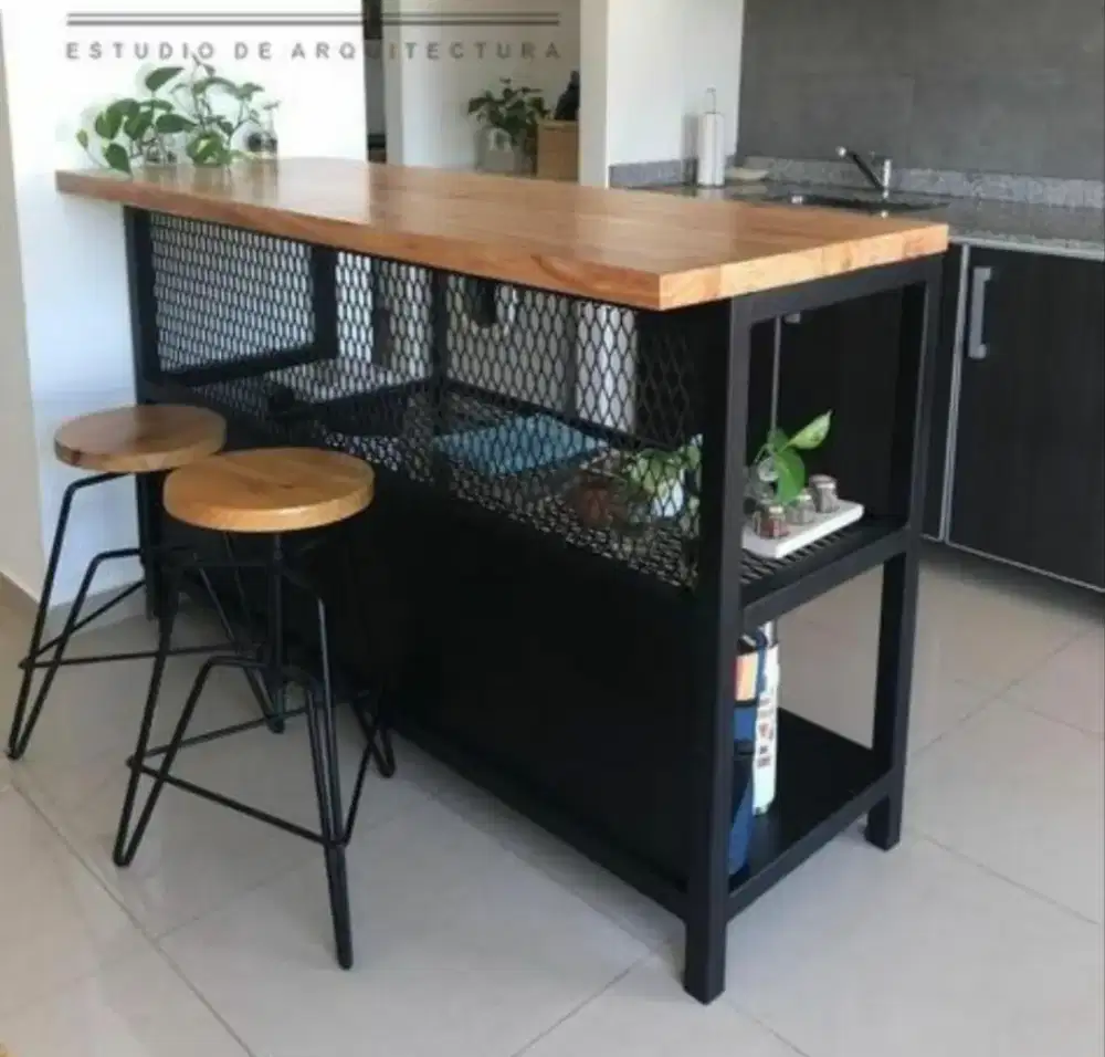 Set meja bar cafe/meja makan minimalis