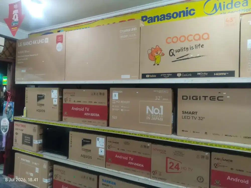 Kredit Televisi Smart TV, Google TV. Cicilan tanpa DP, Syarat KTP saja