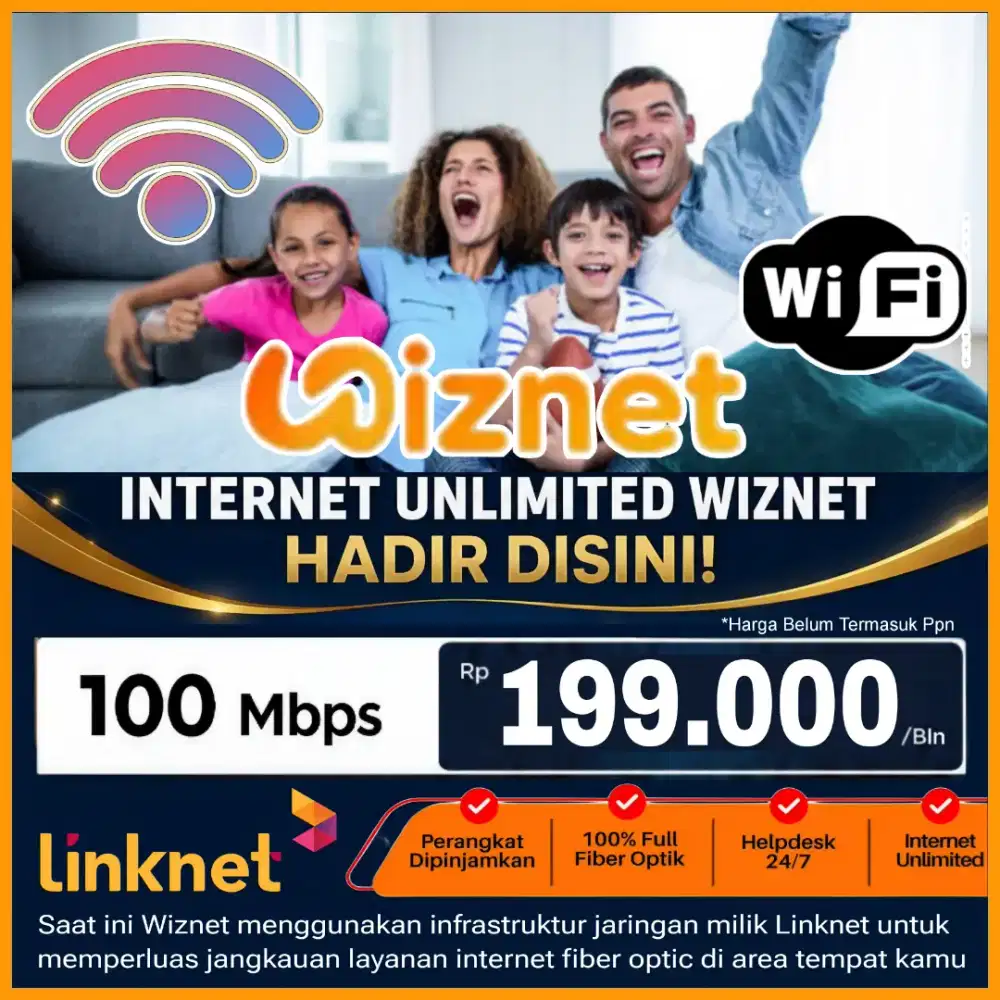 Pasang Wifi Murah Wiznet Harga Flat Selama Langganan
