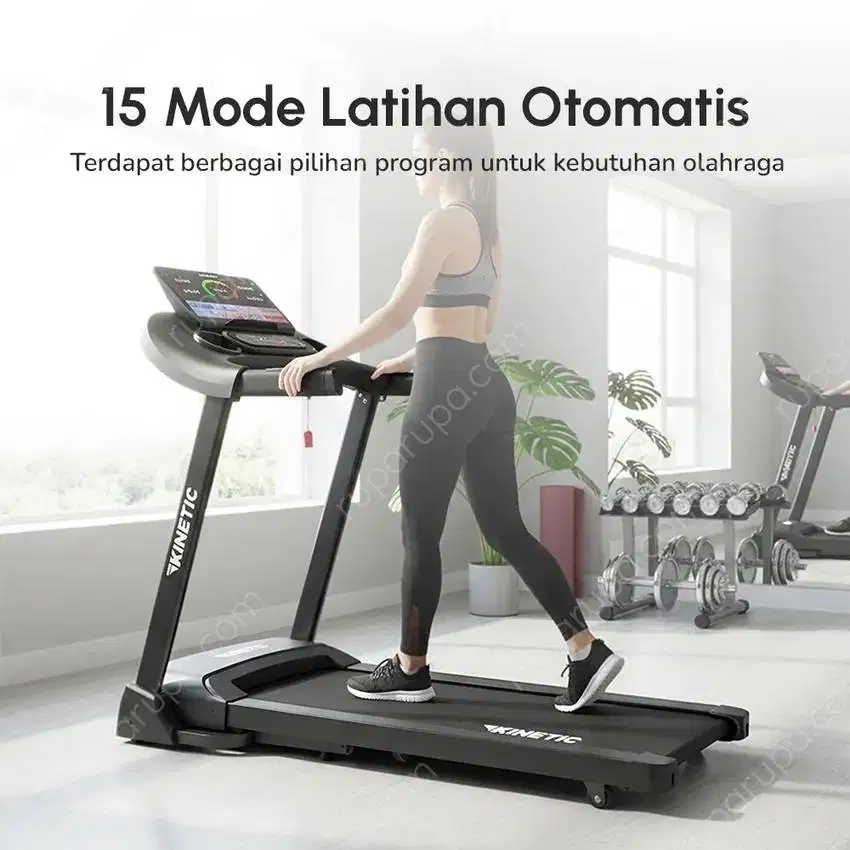 Kinetic Smart Motorized Treadmill 1.25 HP 15P V2 - Hitam