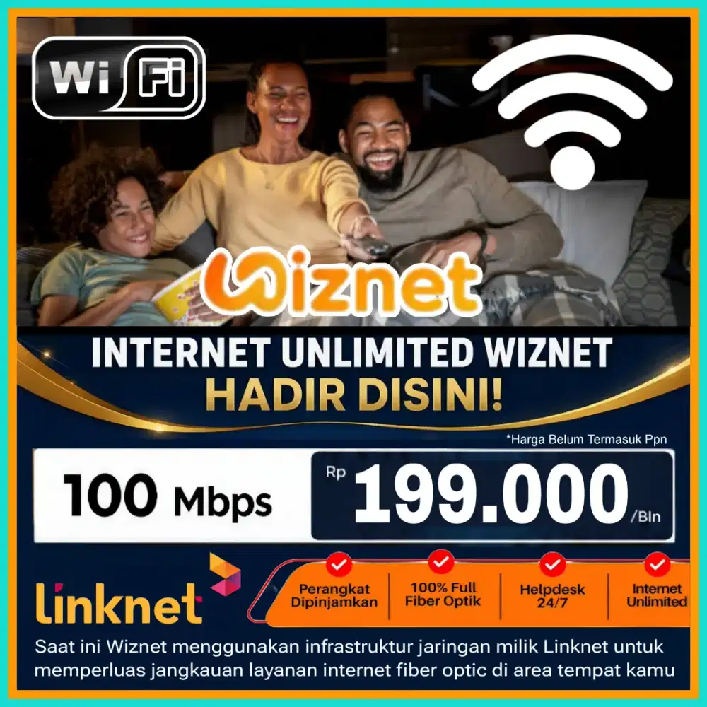 Pasang Wifi Murah Wiznet Harga Flat Selama Langganan