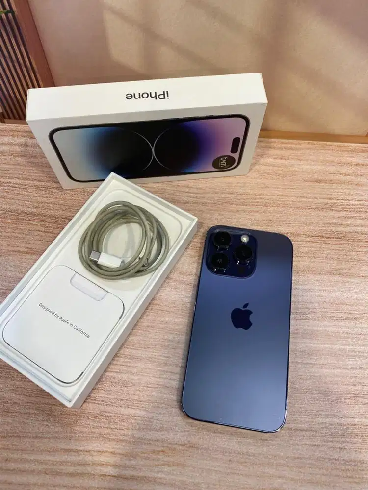 iPhone 14 Pro 256GB Purple iBox Bh 90% lengkap