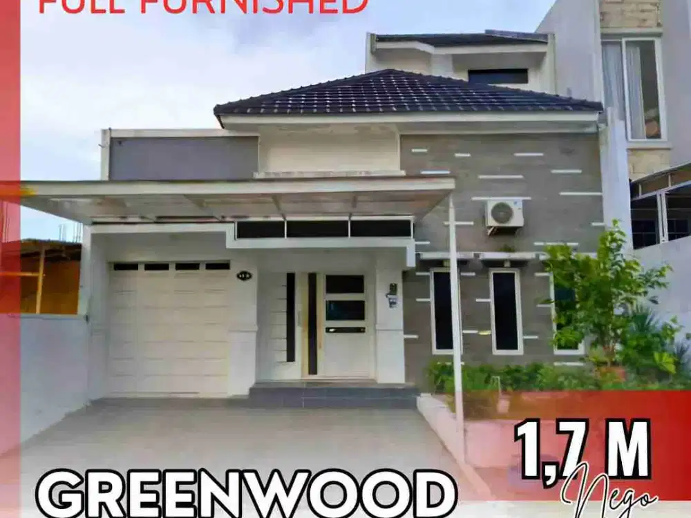 Rumah Minimalis Semi Furnish Luas Greenwood Dekat Tol Manyaran
