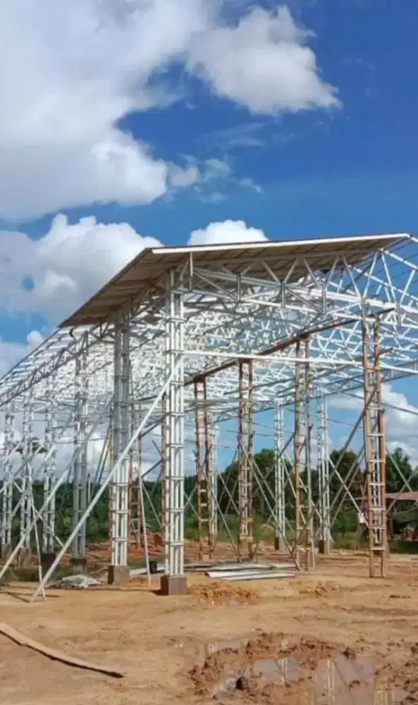 Kontruksi baja ringan dan bongkar pasang atap