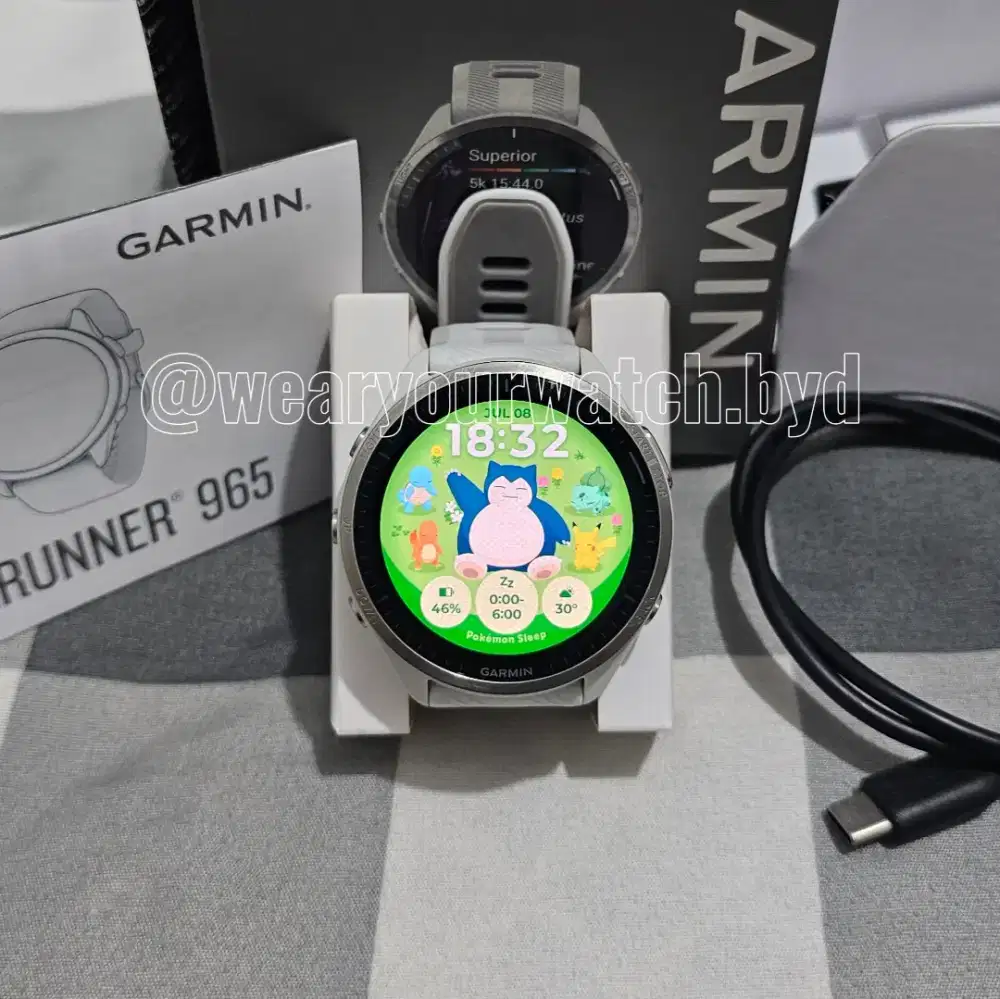 Garmin Forerunner 965 Whitestone fullset murah