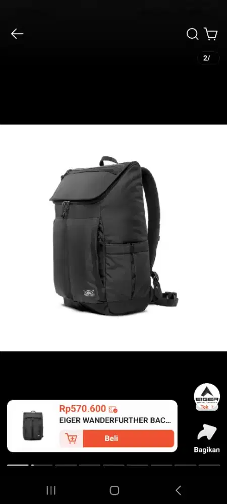 Dijual Tas merk Eiger laptop 14 inch