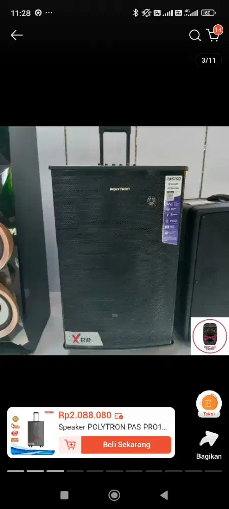 Speaker portabel Polytron 15inc
