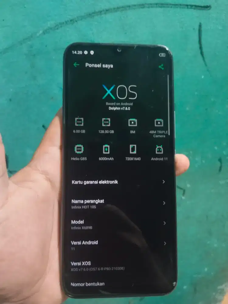 Infinix hot 10s 6/128