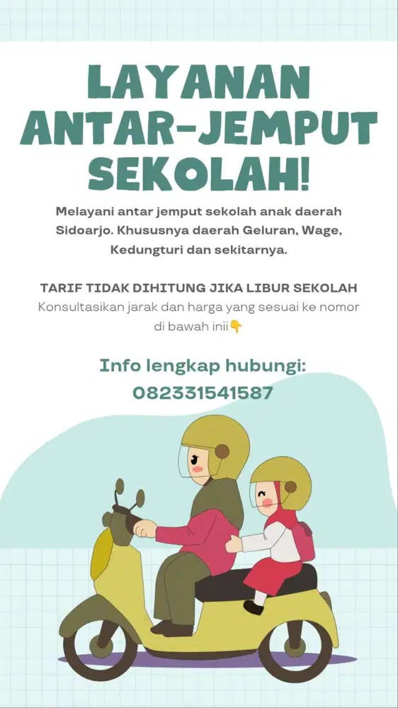 PENAWARAN ANTAR JEMPUT SEKOLAH