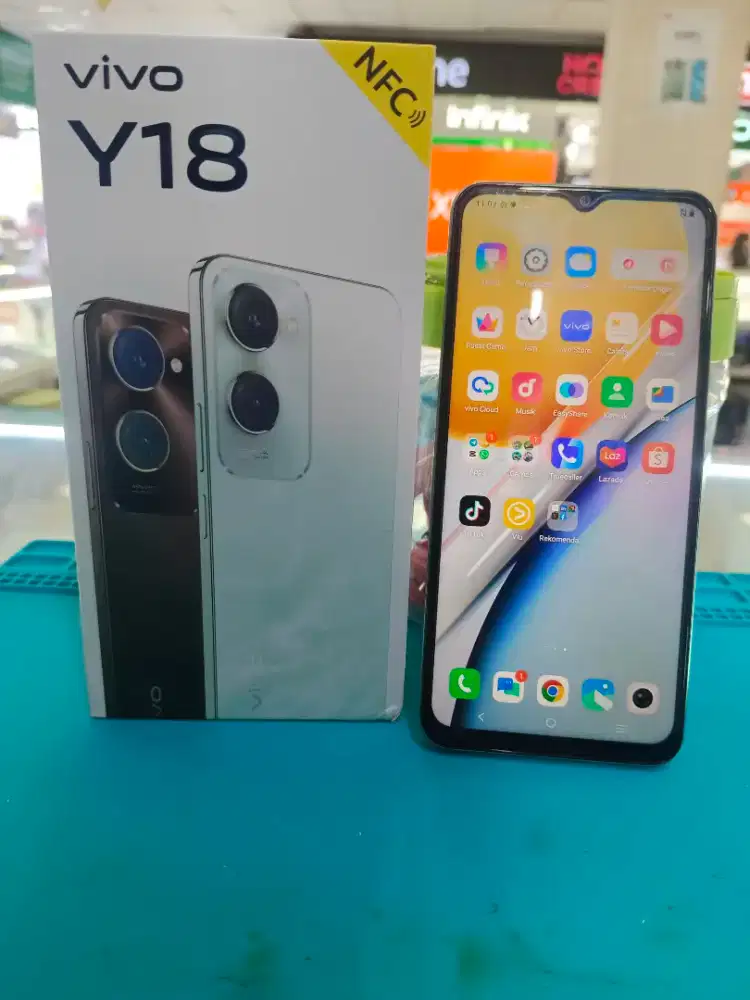 Jual Fullset Handphone Android Vivo Y18.Rom12/128gb+Nfc resmi vivo