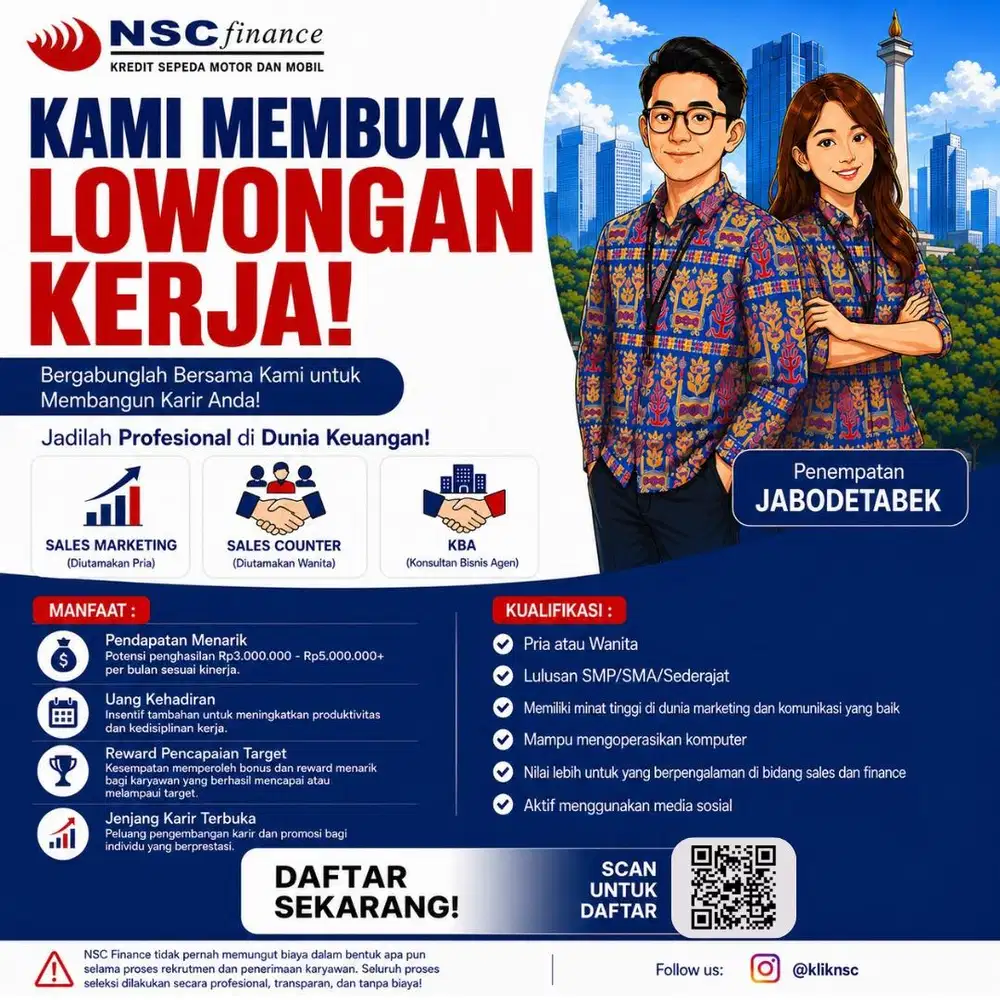Lowongan Kerja Partnership Marketing NSC Finance