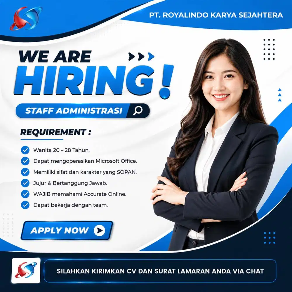 LOWONGAN KERJA STAFF ADMINISTRASI PERUSAHAAN