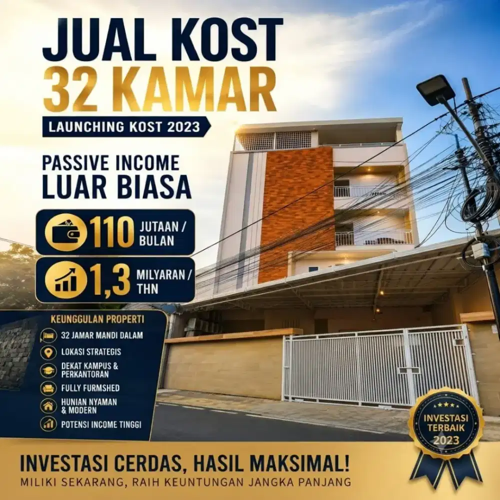 JUAL KOST KOSAN AREA TANAH ABANG DEKAT THAMRIN CITY JAKARTA PUSAT